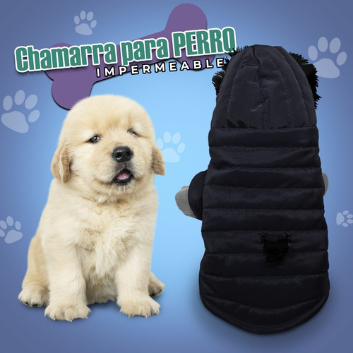 Chamarra Para Perro Raza Mini Xs Interior Polar Impermeable Color Gris