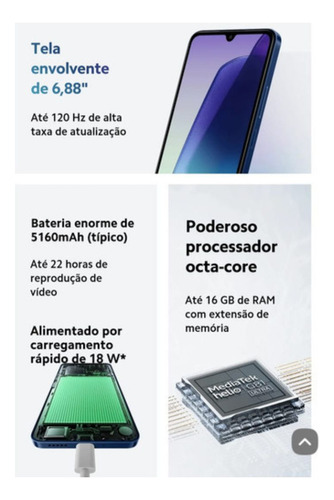 Xiaomi Redmi 14c 256gb 8ram + Fone E Relógio (brindes)