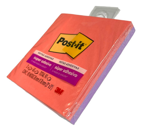 Block Notas Adhesivas Post It Sticky 3x3in Poppy Pink & Lila