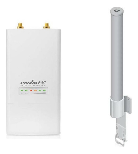 Combo Ubiquiti Rocket M2 + Antena Omnidireccional Amo-2g10