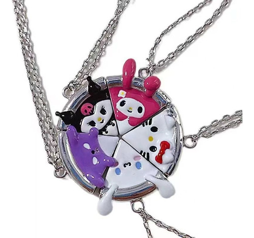 Nuevo 1 Conjunto 5 Colares Kuromi Sanrio Sempre Amigos .
