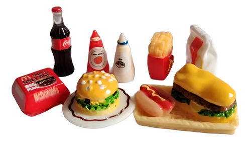 Set Comida Mac Donald En Miniatura ( Casa Muñecas) Calidad