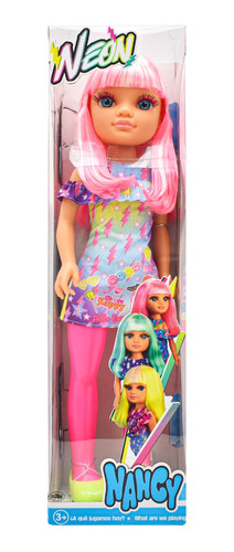 Nancy Neon Cabello Rosa Muñeca 44cm Famosa