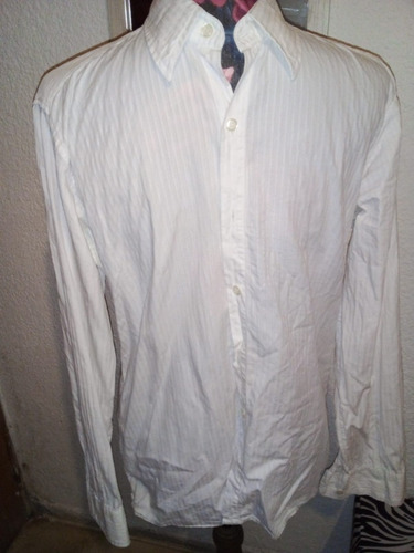 Camisa De Hombre Talle M Manga Larga Blanca Perfecto Estado 