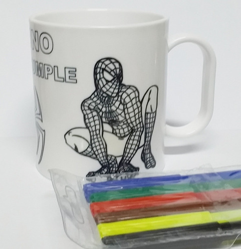 Tazas Para Pintar, Se Lava Y Se Vuelve A Pintar..+ 6 Fibras