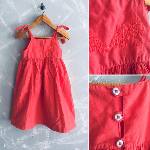 Vestidos Solero Beba Bordado Coral Joe