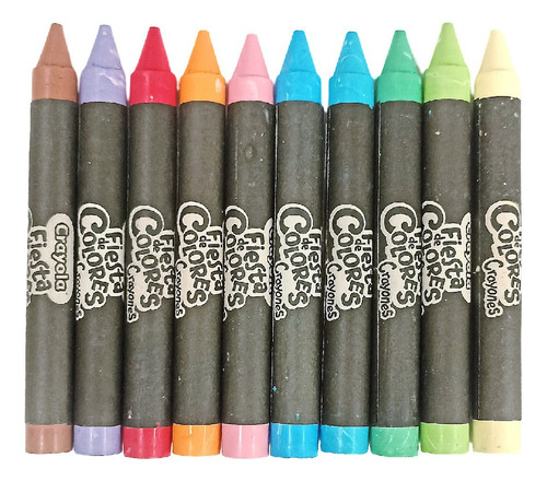 Crayones Crayola Fiesta 10 Piezas Para Superficies Negras