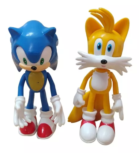 Kit c/ 5 Bonecos Action Figure Sonic The Hedgehog c/ acessórios - Just Toys