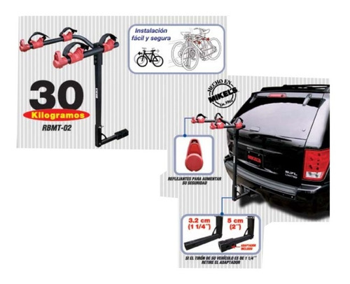 Rack Mikels Rbmt-02 2 Bicicletas Montaje En Tiron 16601120
