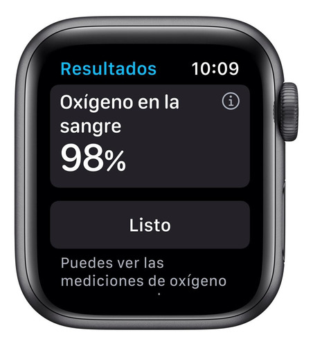 Apple Watch (GPS+Cellular) Series 6 display de 1.575" con correa de fluoroelastómero color negro y caja color gris espacial - Bueno (Reacondicionado)