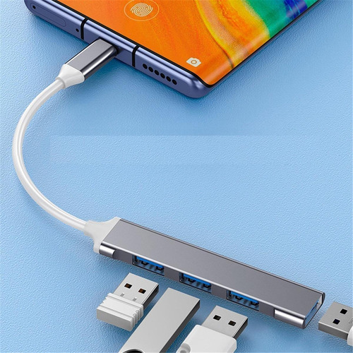 Hub Tipo C Com 4 Portas Usb
