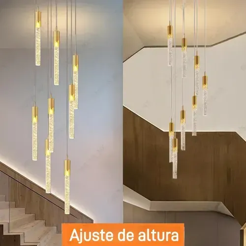 Candil Colgante Moderno Lingote Luz Led 8pz Color Dorado | MercadoLibre
