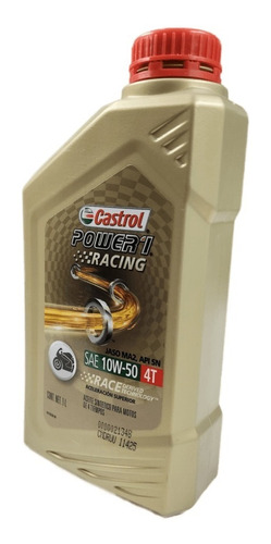 Aceite Castrol Power 1 Racing 10w50 Sintetico Dorado Antares