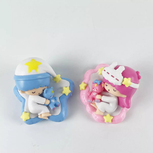 Set 6 Figuras Sanrio Sleep Safe Kuromi My Melody Twin Stars