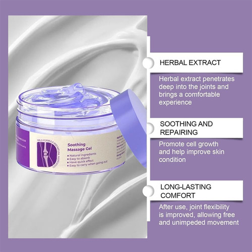 2 Unidades De Gel Para Juntas, Gel Roxo, Creme De Massagem C