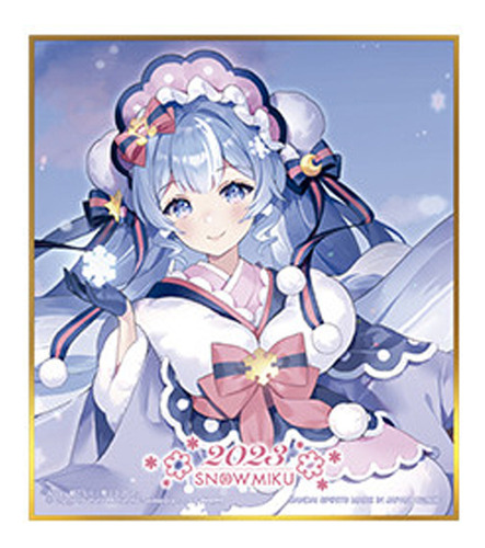 Shikishi Ilustracion Snow Miku 2023 Bandai Ichiban Kuji