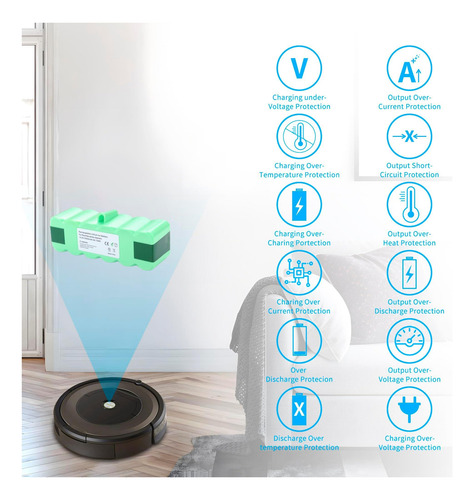 6400 Mah Batería Para Irobot Roomba Rextended Life