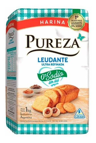Harina Leudante Ultra Refinada 0% Sodio Pureza 1 Kg