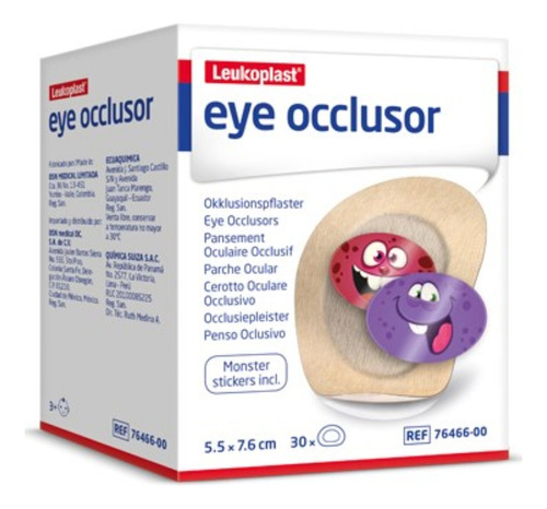 Parche Ocular Leukoplast 5.5cm X 7.6cm C/30 Piezas