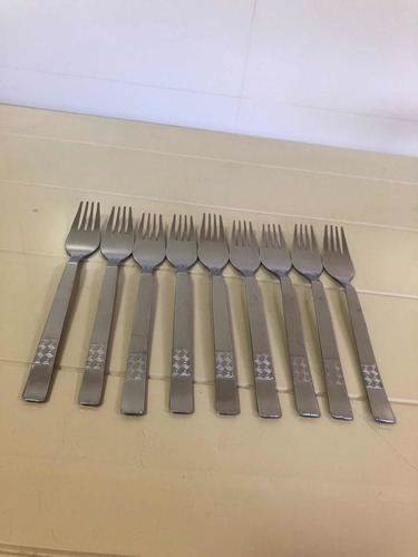 Garfos Wolff Decoração Desenho Grego 9 Pecas (Usado)