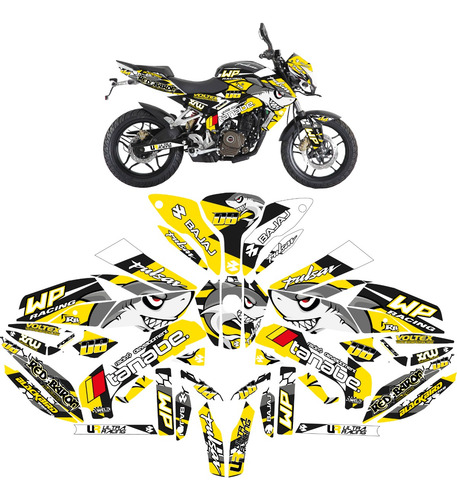 Kit De Graficos Pulsar 200 Ns Shark Listo Para Instalar Ama