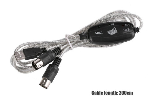 Transmissão Usb Midi Interface Cabo Conversor Adaptador