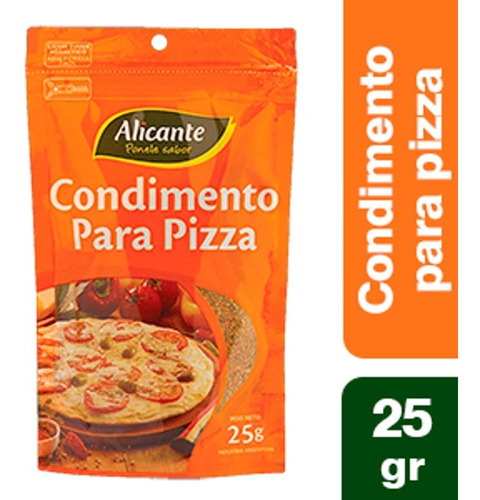Condimento Alicante Para Preparar Pizza X 25 Gr