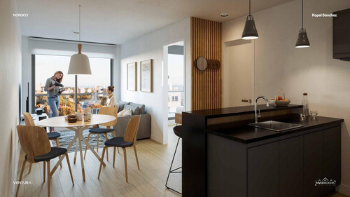 Ventura Nórdico (103a) - Venta Apartamento Monoambiente En La Blanqueada - Estrena Mayo 2025