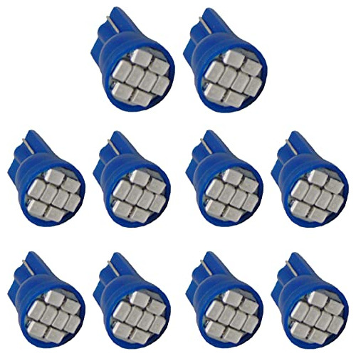 Jtech 10x Luces Led Azules T10 8smd Automóvil, Interio...