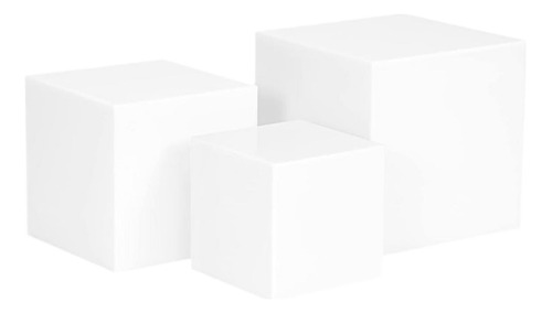 3pcs Cubos De Acrílico Para Exibição De Alimentos Risers