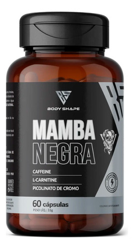 Mamba Negra Termogênico 60 Caps - Body Shape Sabor Without flavor