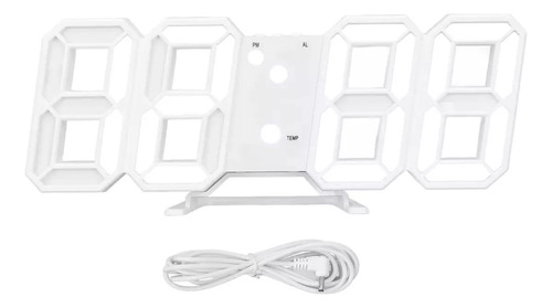 Reloj Digital De Luz Led 3d, Moderno Con Alarma