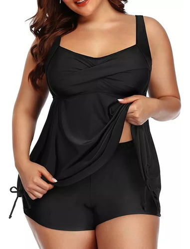 Traje De Baño Tankini De Dos Piezas  Talla Grande Para Mujer