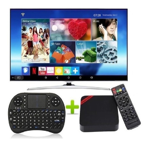 Convertidor A Smart Tv 7.1 Ram 2gb Rom 16gb + Teclado Tv Box