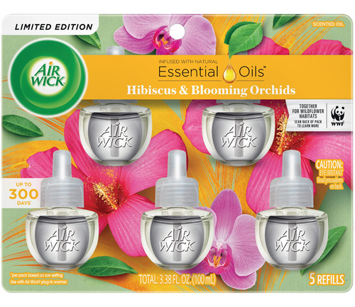 Air Wick Repuesto De Aceite Perfumado Enchufable, 5 Unidades