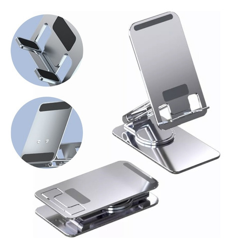  Soporte Para Celular Tablet De Aluminio Ajustable Aleación 