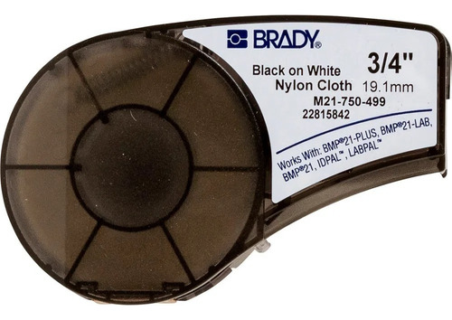 Fita Rotuladora 19,1mm 4,9m M21-750-499 Preto/branco Brady Cor Branco