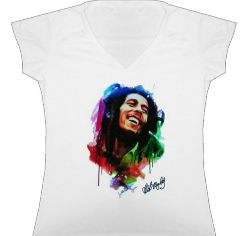 Blusa Bob Marley Reggae Rasta Bca Tienda Urbanoz