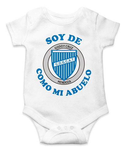 Body Para Bebé Godoy Cruz Mza Como Mi Papá Algodón Blanco