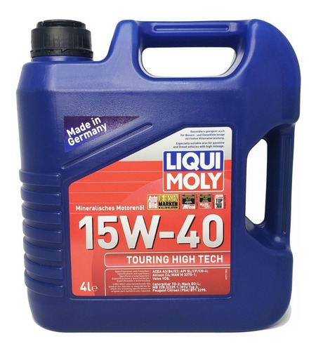 Aceite Motor Liqui Moly 15w40 Touring High Tech 4 Litros