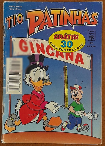 Revista Gibi Hq Tio Patinhas N° 361 Abril (Usado)