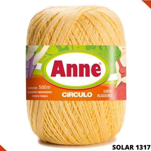 Línea de lana Anne para ganchillo y punto, círculo de 500 m, varios colores, color beige