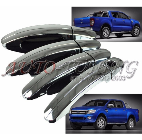 Imagen 3 de 8 de Cubre Manijas Ranger 2012 2013 2014 2015 2016 2017 2018 2019 Cromadas Envio Gratis