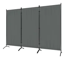 Comprar Separador De Ambientes Plegable Morngardo 3 Paneles Gris