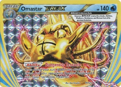 Omastar Break 19/124 Break Raro Pokemon Tcg