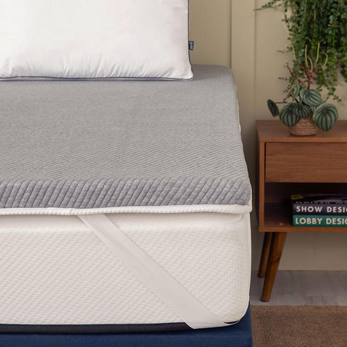 Pillow Top Solteiro Guldi Dream D50 Alça Branco E Cinza