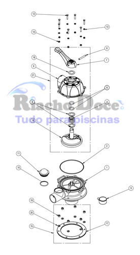 Tampa Tartaruga + Oring Para Válvula Do Filtro Veico