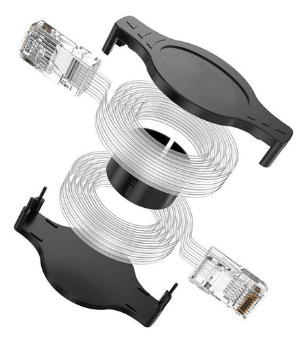 A Red Lan Ethernet Retráctil Portátil Rj45 Cat 5 5e De 2