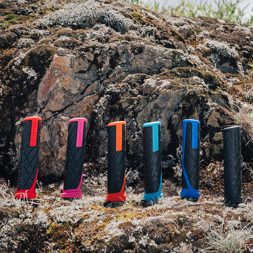 Empuñaduras Deslizantes De Goma Para Bicicleta Xc Mtb Bmx Rojo