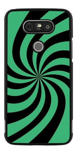 Fundas Protector Uso Rudo Para LG Líneas Espiral Verde 